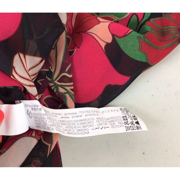 Zara Floral Blouse Womens Small New $49 - Picture 5 of 8